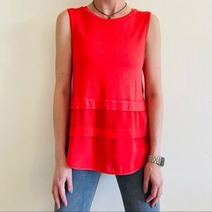 Michael Kors large red layered tank sleeveless top